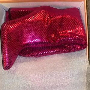 Metallic Pink Boots